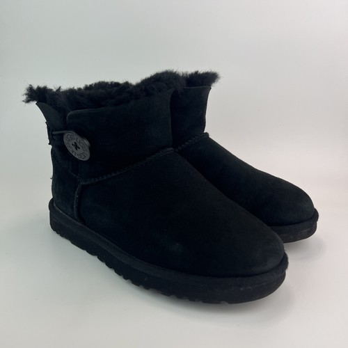 Ugg bailey button womens black - bailey,